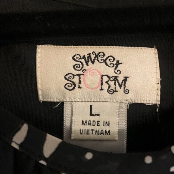 Sweet Storm Dress with sheer overlay and bird motif - Size L - Picture 2 of 8